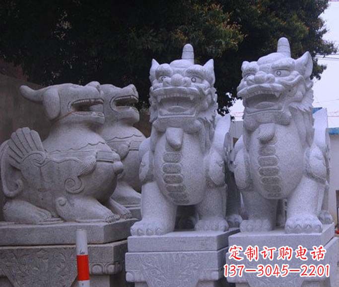 湖南古典独角兽石雕