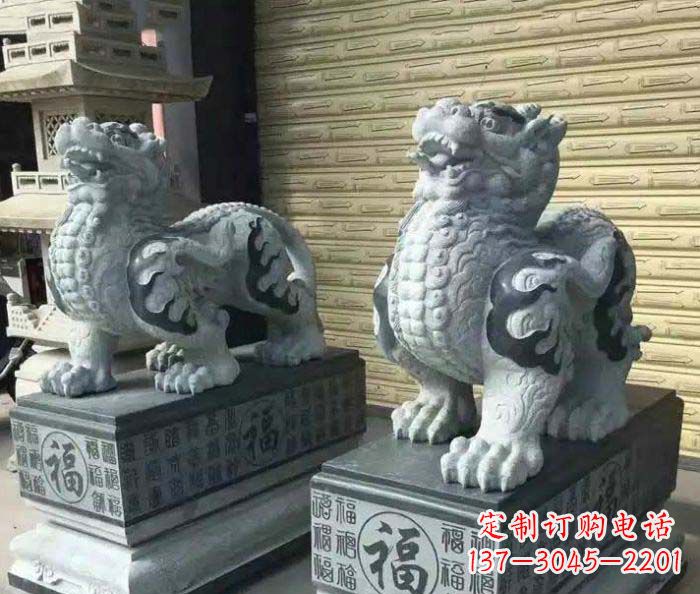 湖南传承经典的古典貔貅石雕