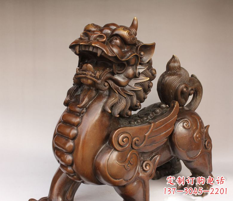 湖南古代神兽貔貅铜雕