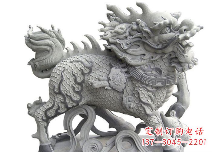 湖南中领雕塑|精美古典麒麟雕塑