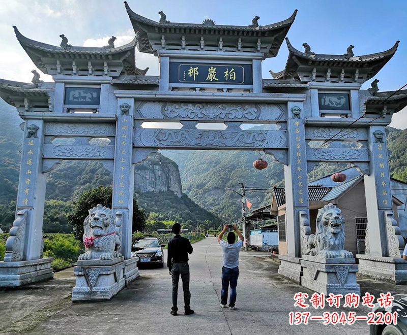 湖南古典牌坊石雕塑