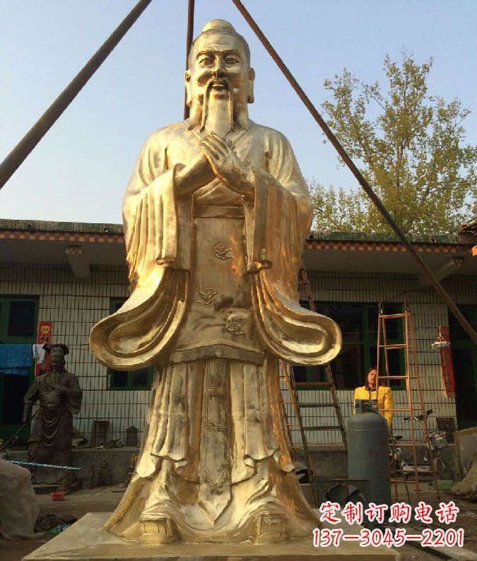 湖南孔子铜雕--象征传统智慧的艺术