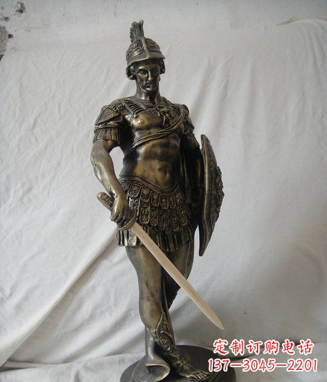 湖南古罗马风格的玻璃钢战士雕塑