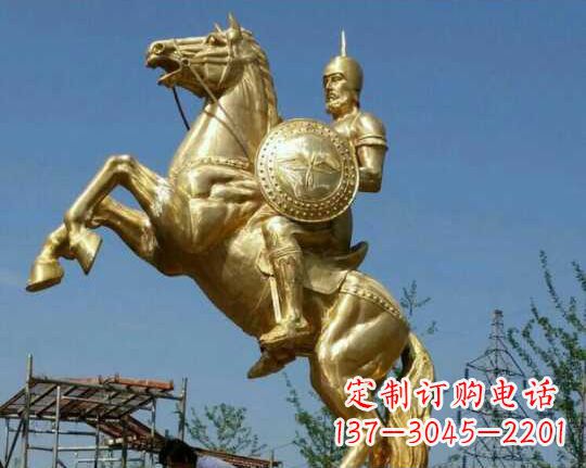 湖南古罗马战士骑马铜雕