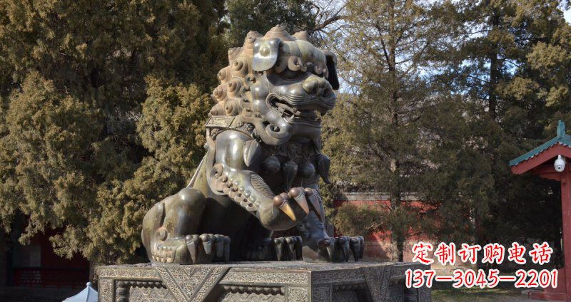 湖南故宫青铜狮子雕塑