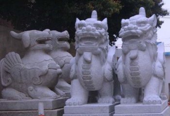 湖南古典独角兽石雕