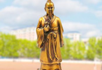 湖南古代神医纯铜扁鹊雕像