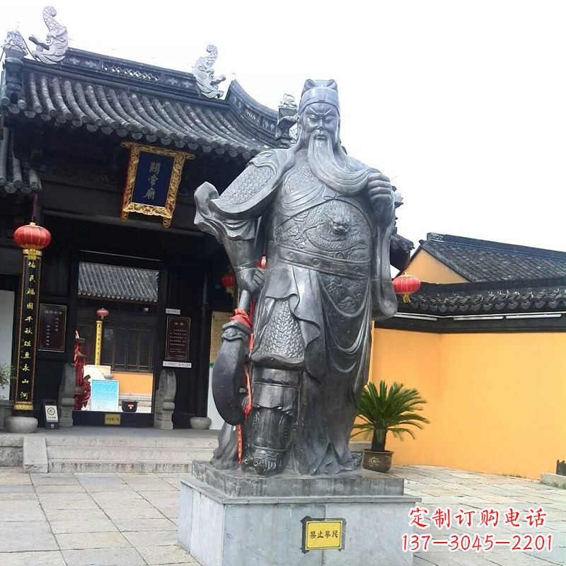 湖南关帝庙关公神像-寺庙景点历史文化名人铜雕