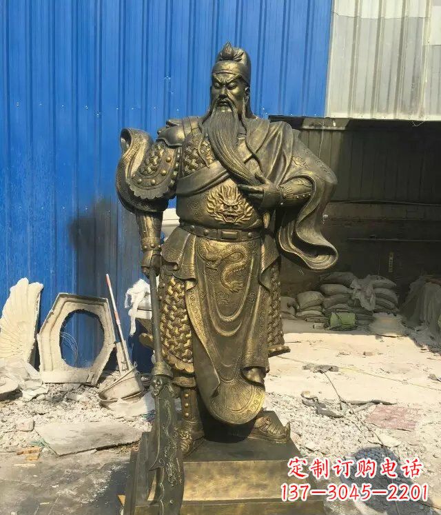 湖南精美雕刻的关公铜雕