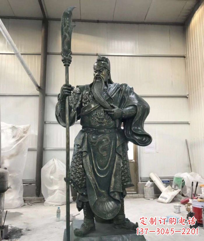 湖南正宗唐朝关公铜雕艺术品