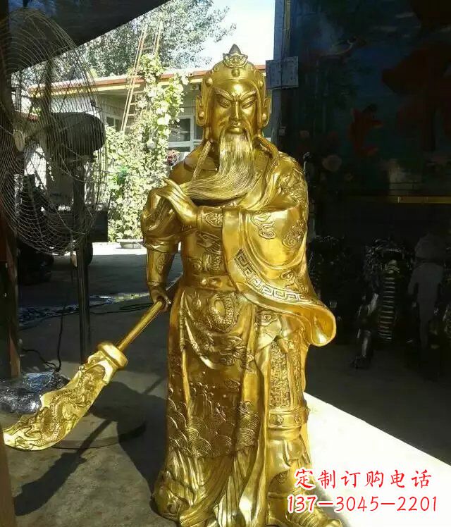 湖南关公提刀武财神铜雕