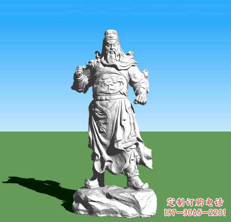 湖南关云长关羽雕塑,让关羽永驻古代