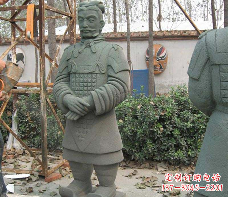 湖南广场兵马俑石雕