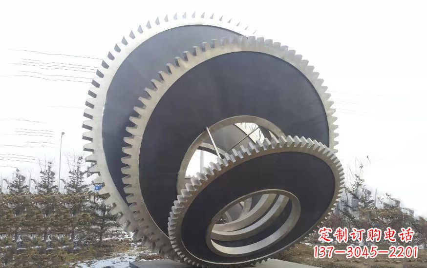 湖南大型不锈钢齿轮雕塑
