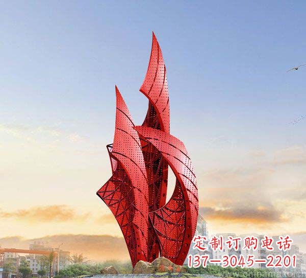 湖南不锈钢抽象船帆雕塑