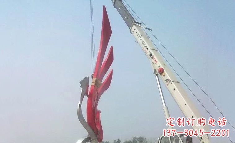 湖南独特而精致的不锈钢抽象凤凰雕塑