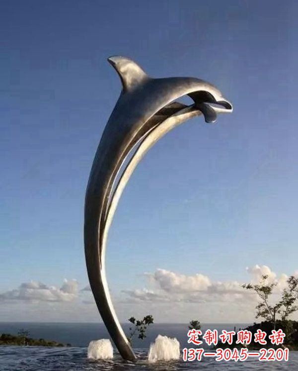 湖南精致雕刻,细腻传递—中领雕塑海豚雕塑