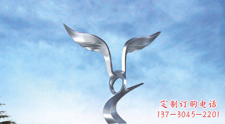 湖南中领雕塑出品：不锈钢海鸥雕塑