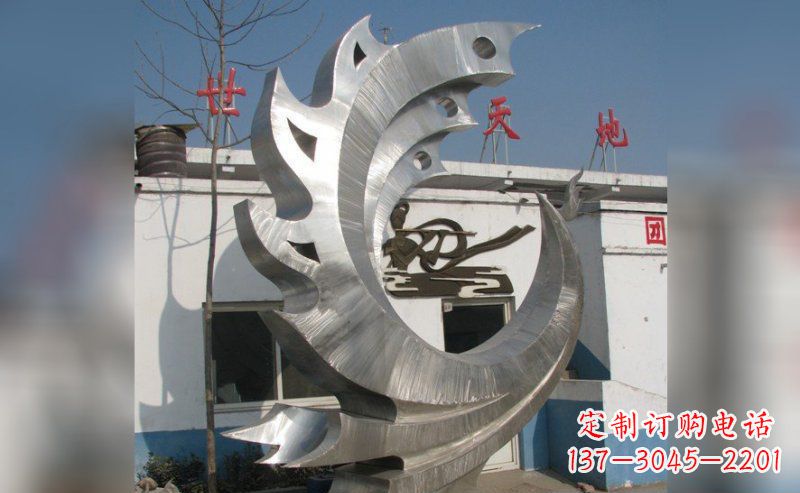 湖南精美不锈钢抽象凤凰雕塑