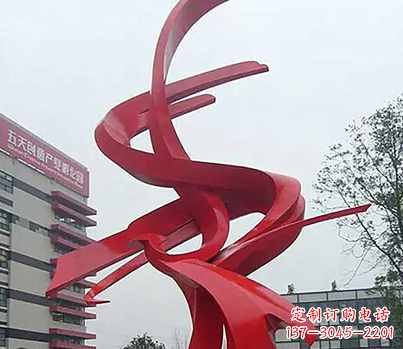 湖南不锈钢抽象飘带雕塑