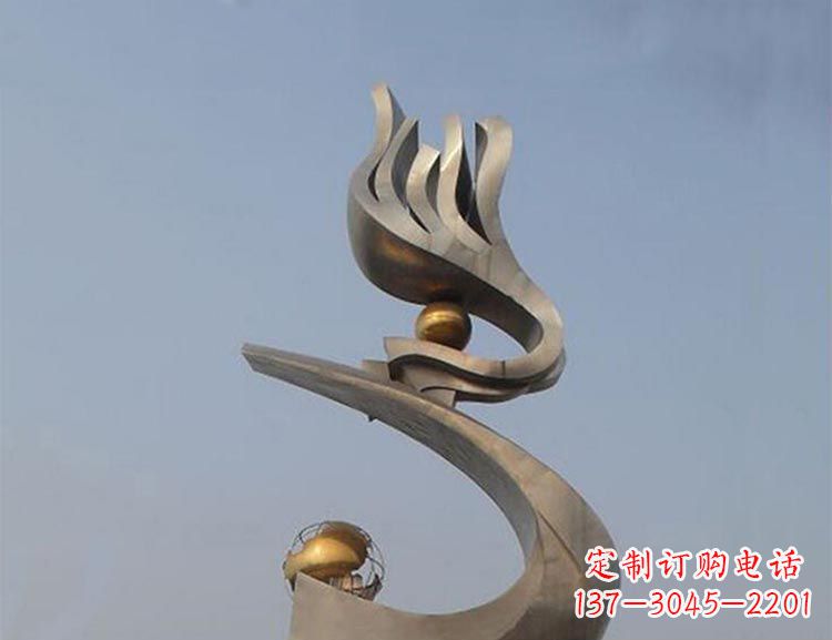 湖南雅致艺术:不锈钢凤凰雕塑