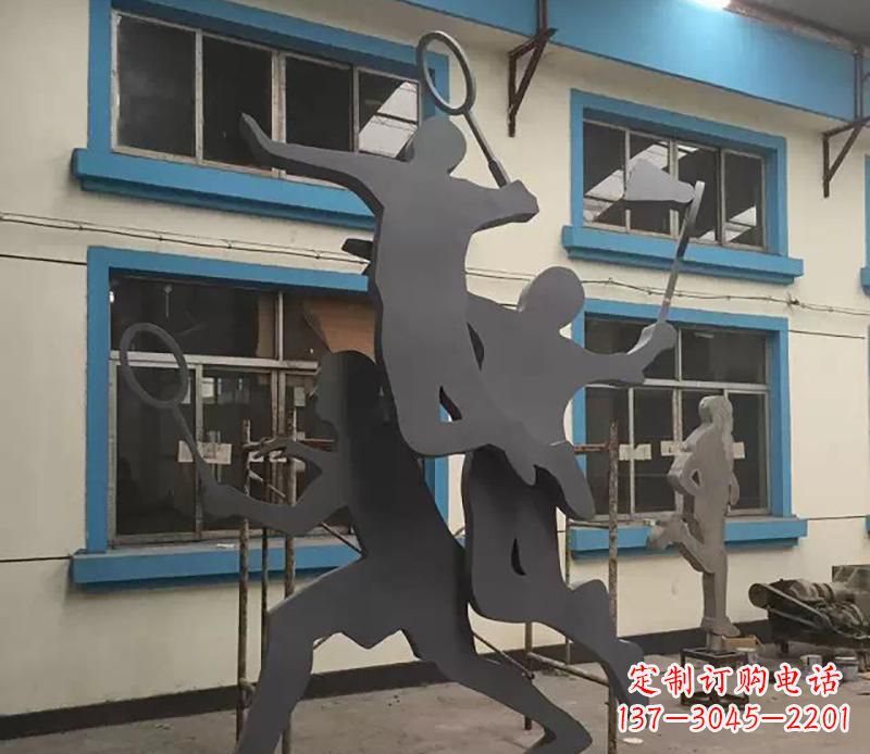 湖南不锈钢羽毛球运动雕塑