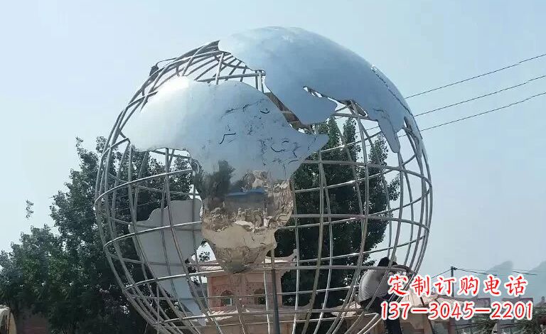 湖南用艺术充实空间,精工制作高品质不锈钢地球仪雕塑