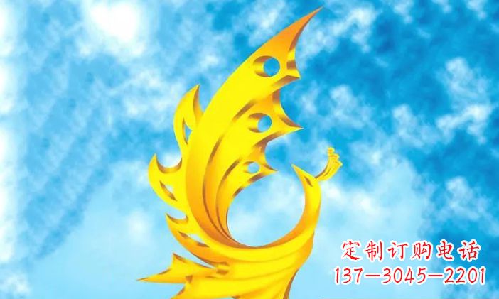 湖南中领雕塑-不锈钢凤凰雕塑