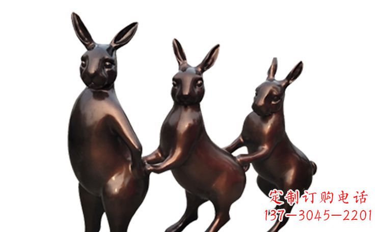 湖南天马行空的不锈钢光面兔子雕塑