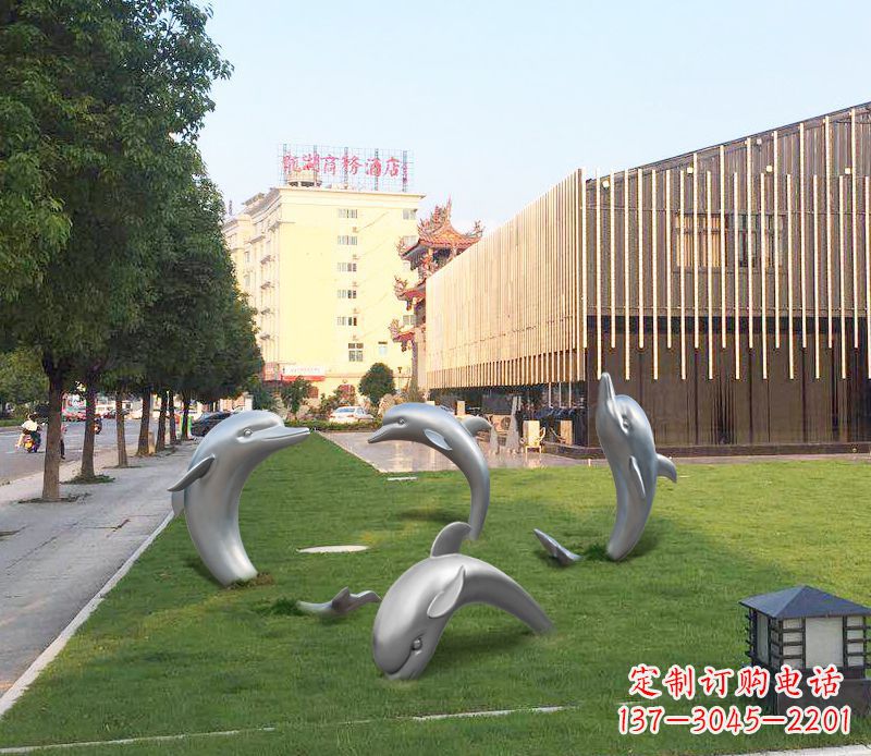 湖南艺术雕塑“海豚”摆件