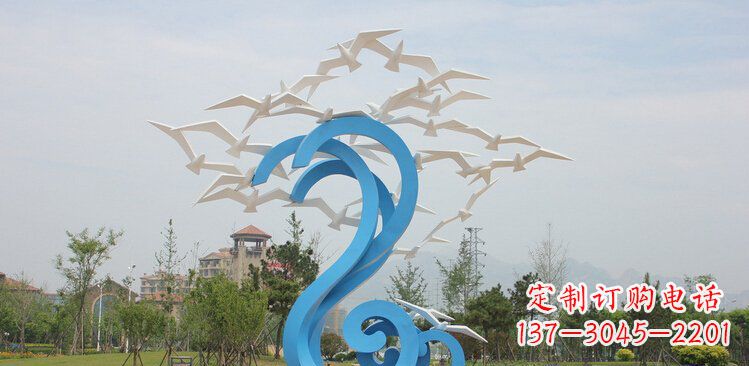 湖南精美的不锈钢鸽子雕塑