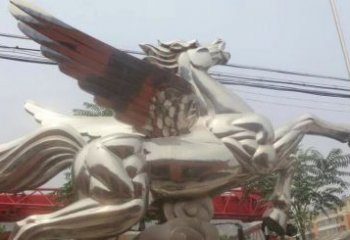 湖南流畅优美的不锈钢飞马雕塑