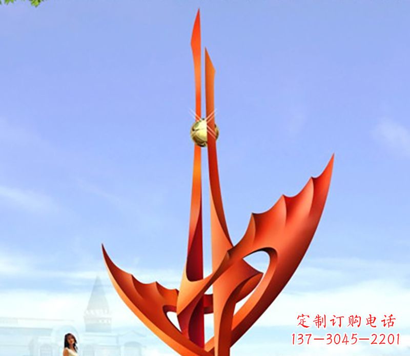 湖南不锈钢火炬抽象雕塑