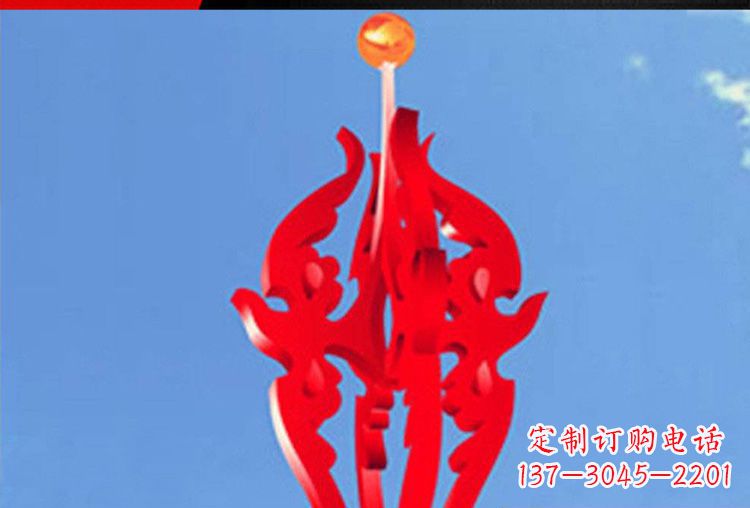 湖南中领雕塑:唯美飘拂的不锈钢火苗雕塑