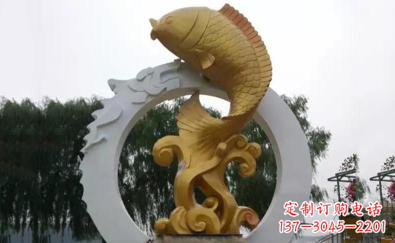 湖南令人惊叹的不锈钢金龙鱼雕塑