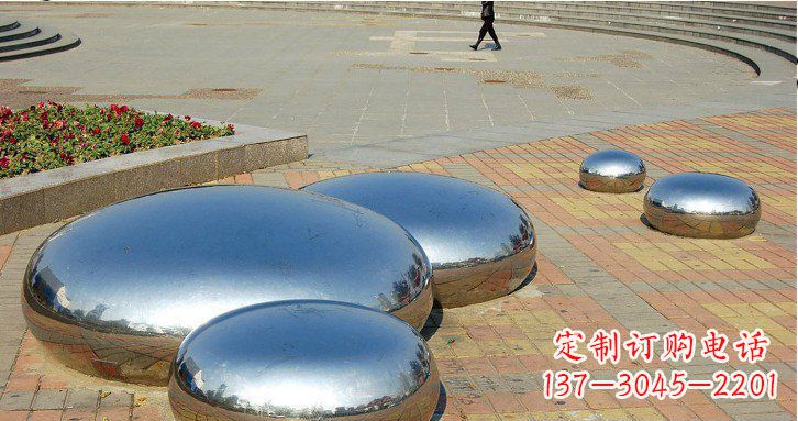 湖南镜面不锈钢水滴雕塑