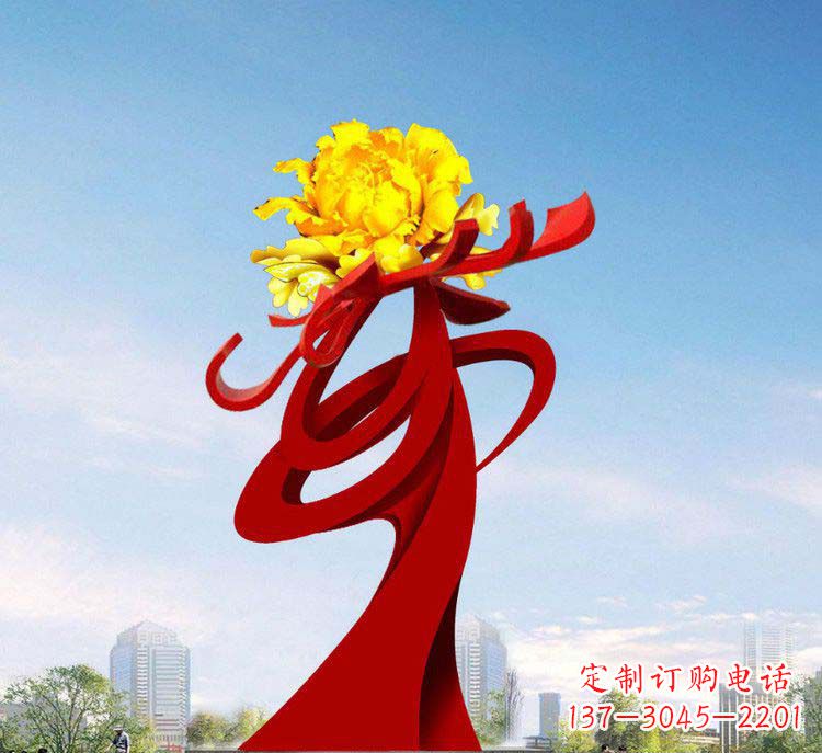 湖南中领雕塑:牡丹花开,把美景永久定格