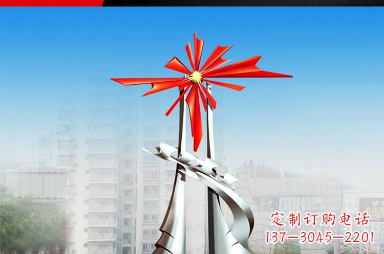 湖南令人叹为观止的牡丹景观雕塑