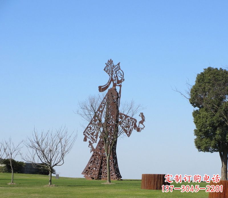 湖南全新不锈钢艺术皮影戏雕塑