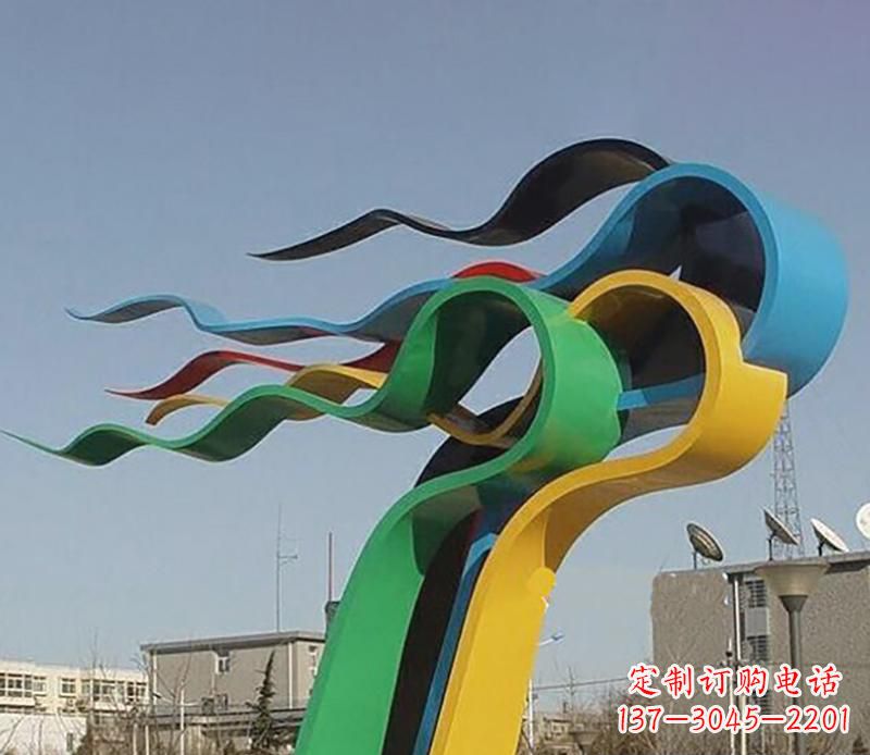 湖南现代时尚飘带景观雕塑
