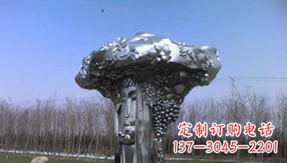 湖南中领雕塑|不锈钢葡萄抽象雕塑