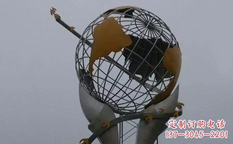 湖南不锈钢大地手托雕塑
