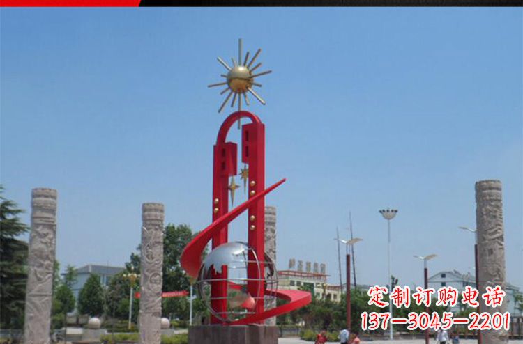 湖南精美不锈钢太阳花雕塑