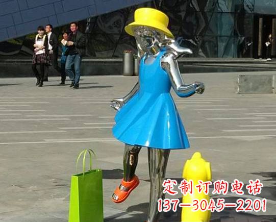 湖南中领雕塑:极致的不锈钢小女孩雕塑