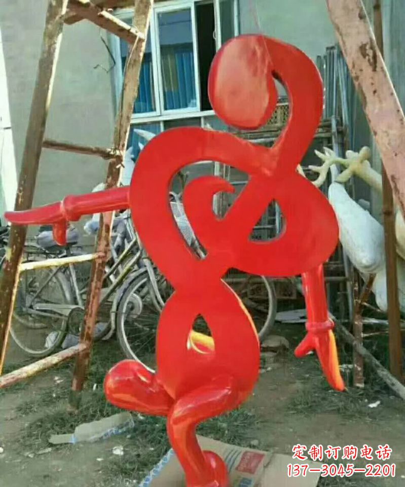湖南中领雕塑-不锈钢音符抽象雕塑