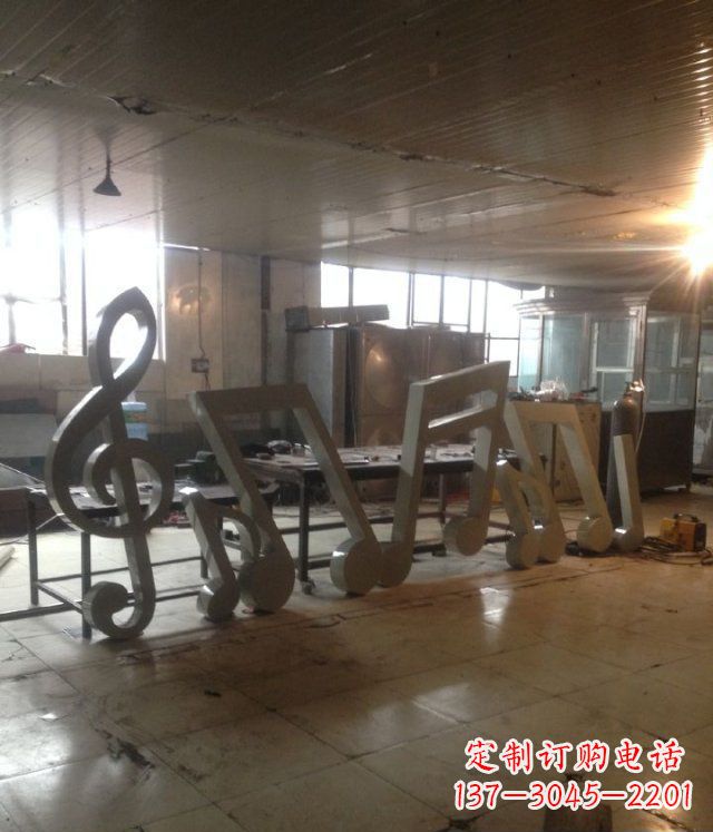 湖南精致不锈钢音符景观雕塑