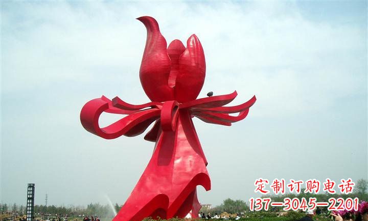 湖南艺术精品--中领雕塑专业定制紫荆花雕塑