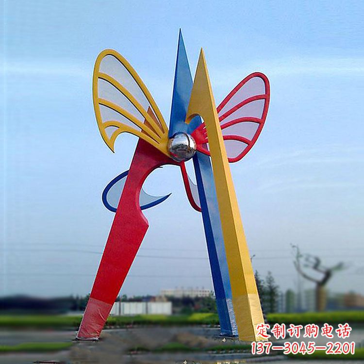 湖南中领雕塑带您欣赏大型抽象蝴蝶雕塑