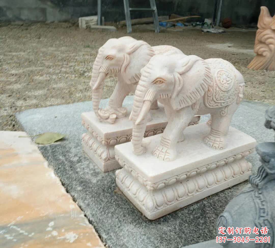 湖南汇聚大象精神的石雕大象