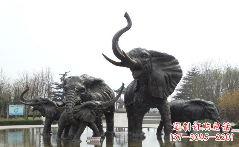 湖南大象玻璃钢雕塑,艺术定制精品